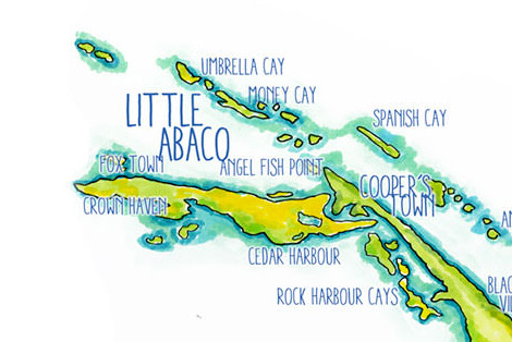 Map of Abaco Islands