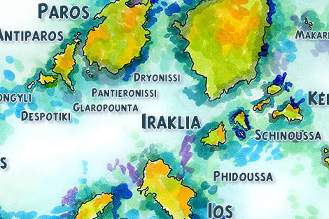 Cyclades Islands Map