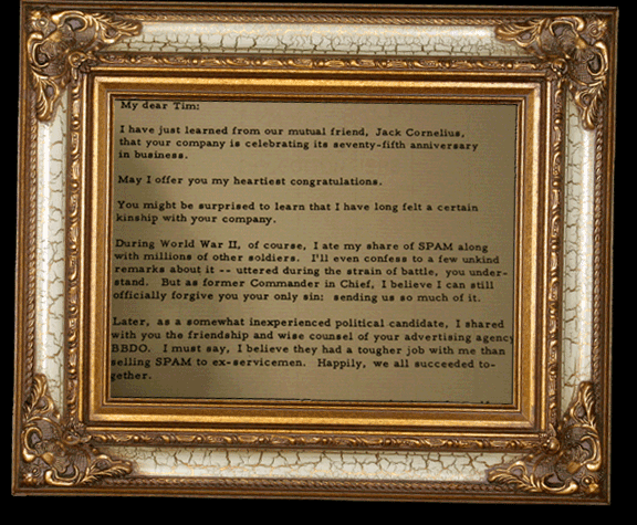 A letter from President Eisenhower