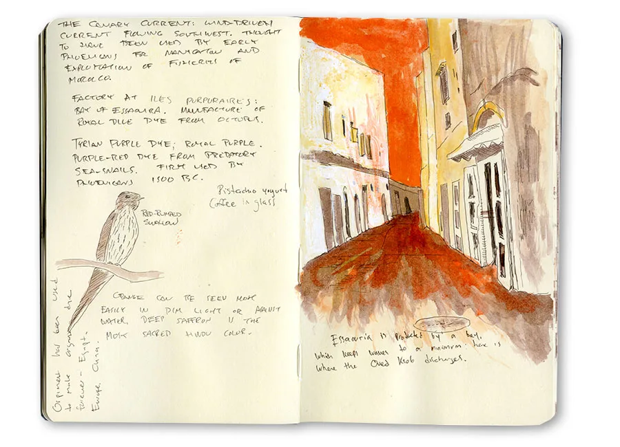 A page from Erik Gauger's Essaouira sketch journal