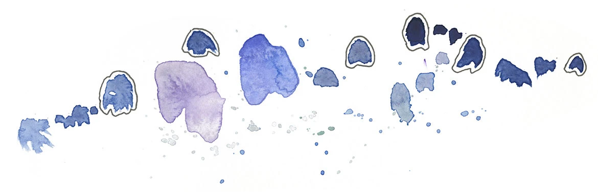 Watercolor and ink spatter artwork inspired by the Jerry Garcia Band's 1976 Sitting in Limbo jam at the Orpheum Theatre in San Francisco