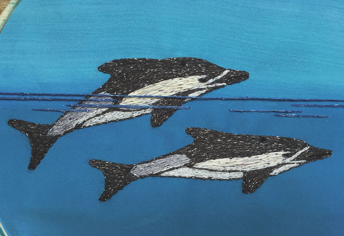 Dolphins Hoop Art