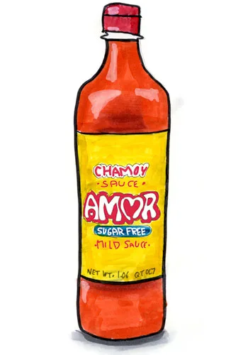Sketch by Erik Gauger of Amor Chamoy Sugar-free Sauce