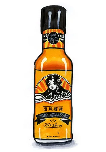 Sketch by Erik Gauger of Anita's Classic Hot Sauce