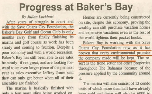 Bakers Bay Deceptive Article