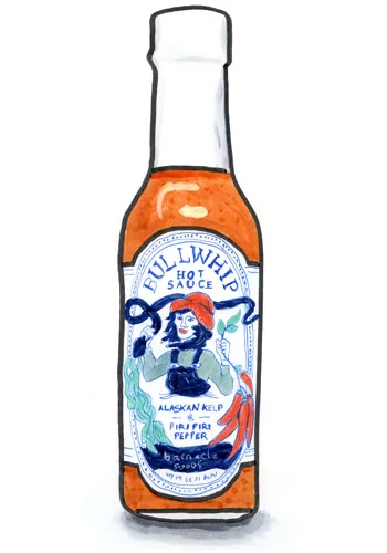 Sketch by Erik Gauger of Bullwhip Kelp & Piri Piri Hot Sauce