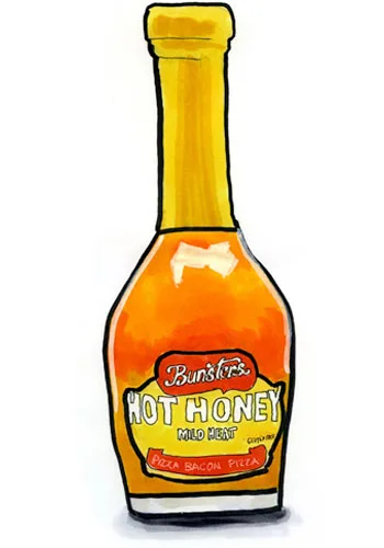 Sketch by Erik Gauger of Bunster's Hot Honey Mild Heat