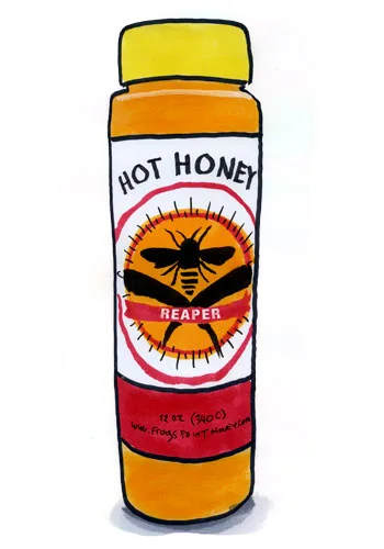 Sketch by Erik Gauger of Carolina Reaper Hot Honey