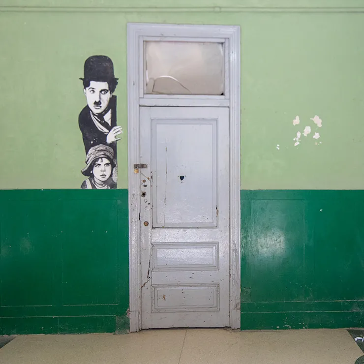 Charlie Chaplan Door in Havana, Cuba