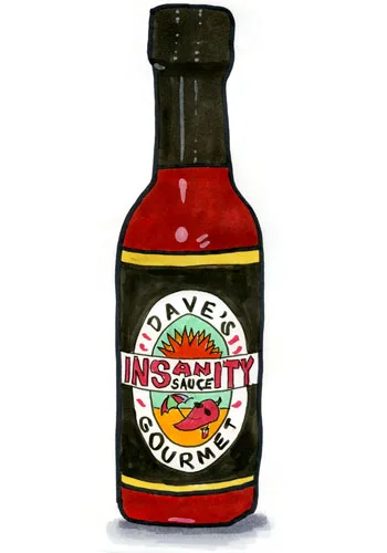Sketch by Erik Gauger of Dave's Insanity Sauce