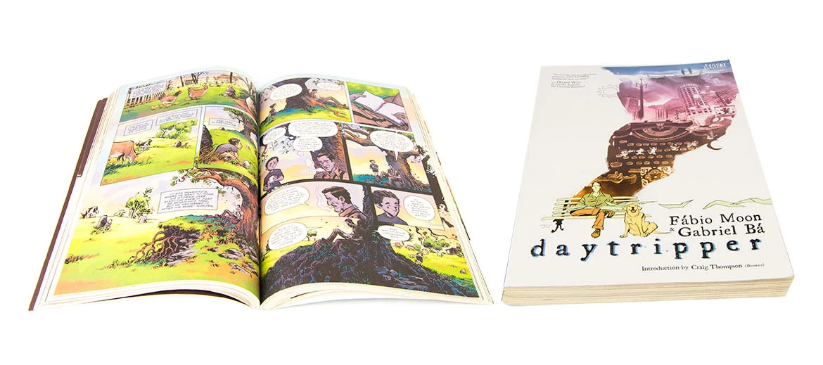 Daytripper graphic novel set in Brazil, illustrated story of life and death by Fabio Moon and Gabriel Bá