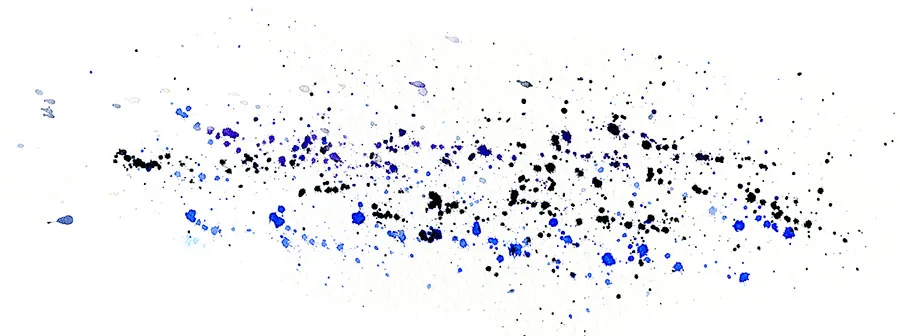 Ink spatter painting of Phish's Down with Disease and Waves, IT Festival, August 2, 2003