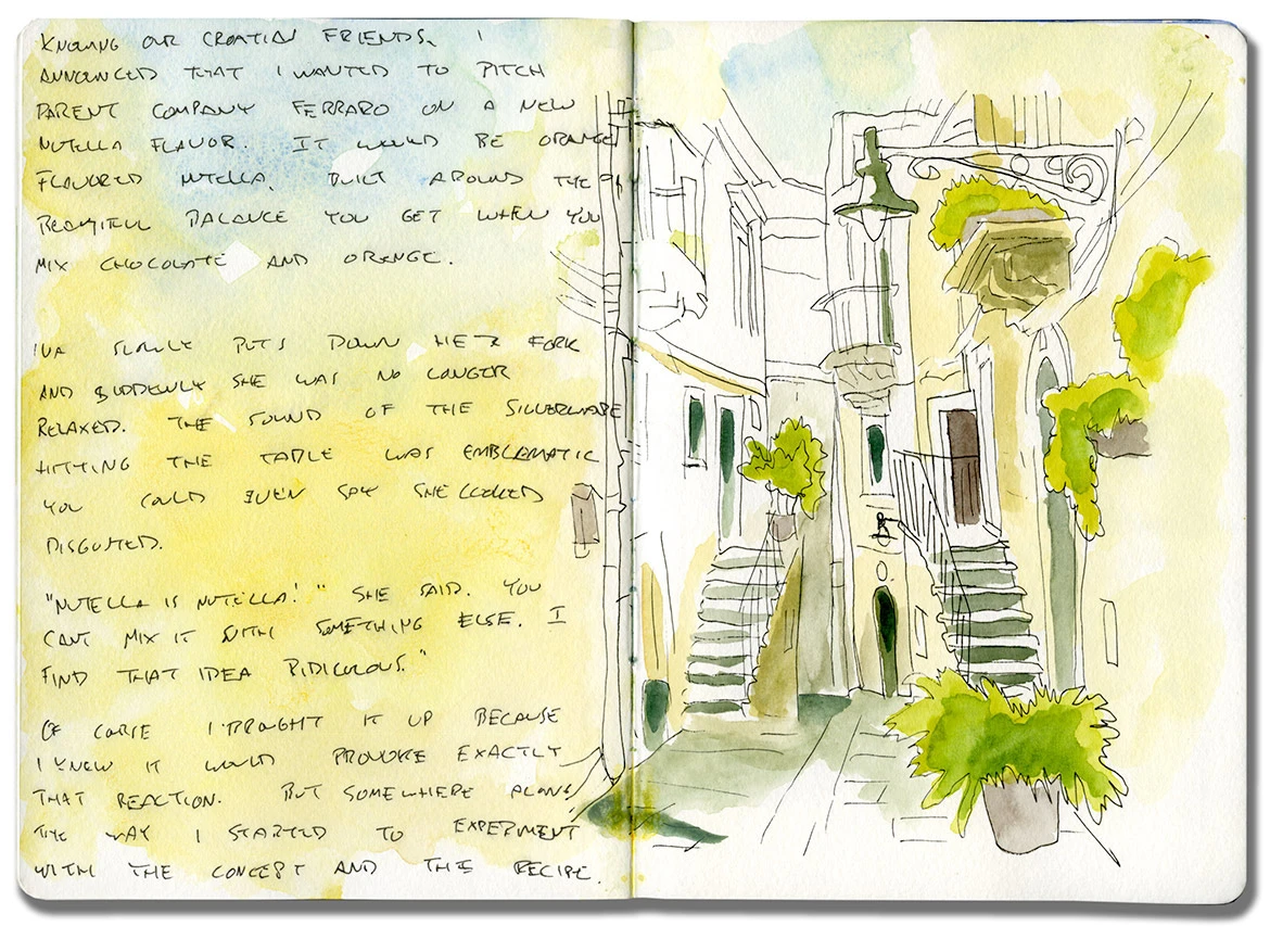 Sketch journal pages from eastern Sicily, Italy