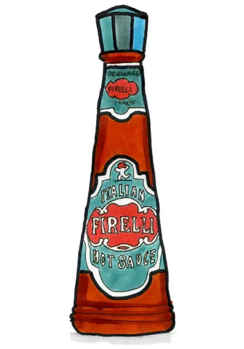 Sketch by Erik Gauger of Firelli Hot Sauce