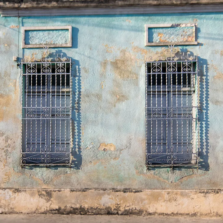 Windows in Mérida, Mexico