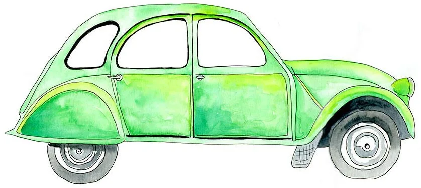 Citroen Car in France Sketch