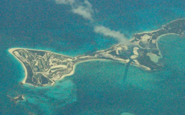 Just how close the marina is to the coral reef
