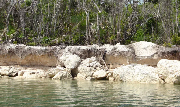 Erosion inside the marina