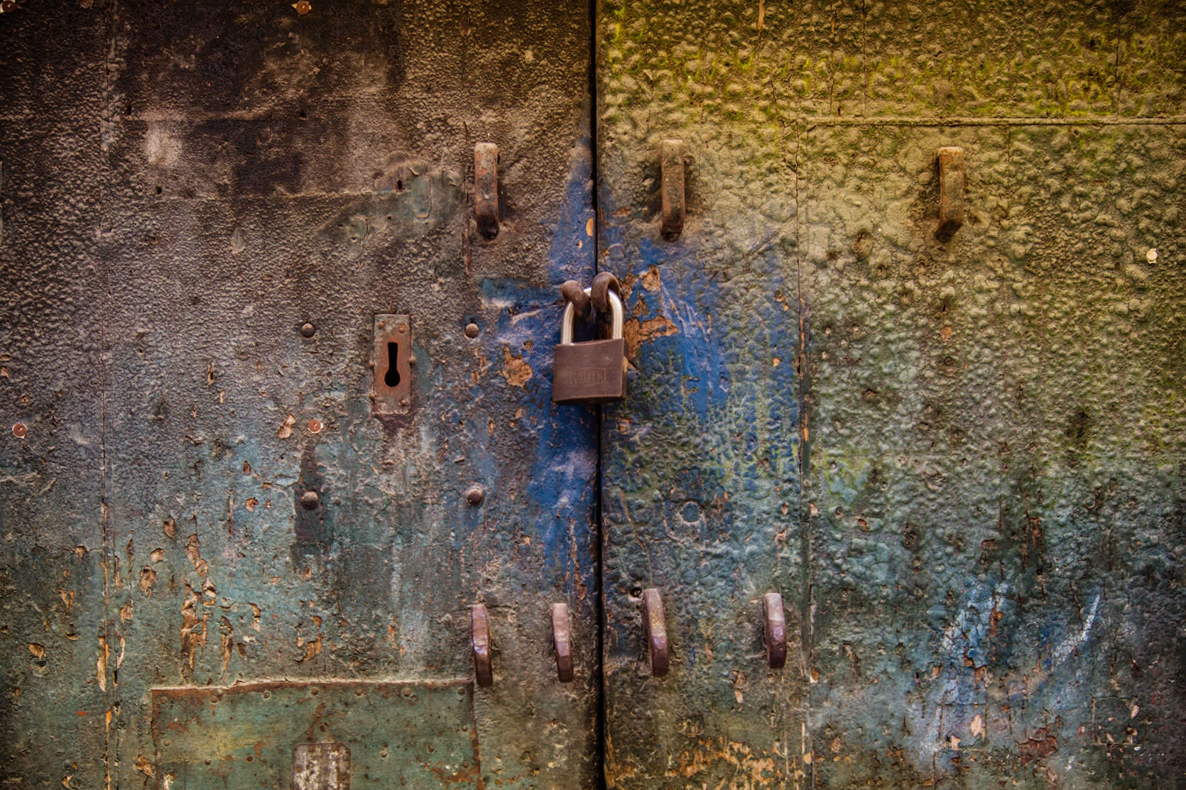 Door details from the Kalsa District, Palermo, Sicily, Italy.