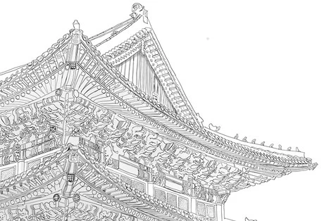 Sketch of Korean Palace