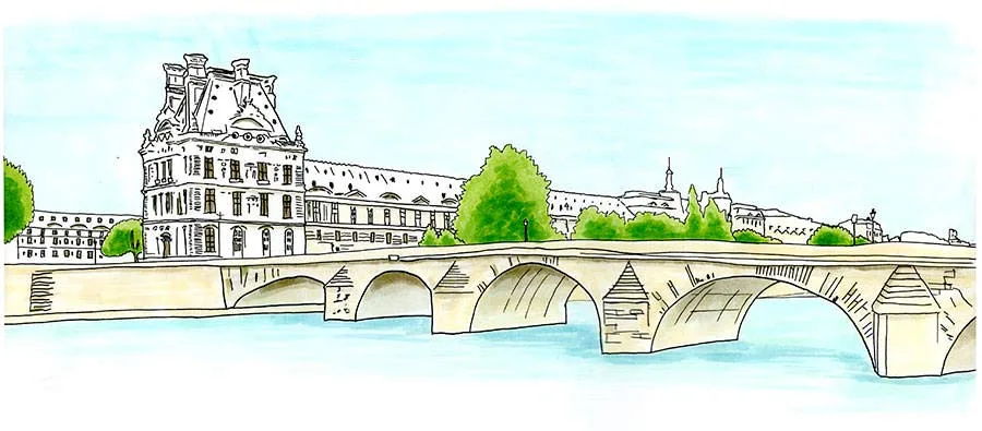 The Louvre Palace Sketch