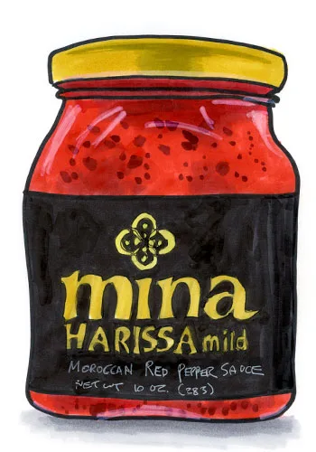 Sketch by Erik Gauger of Mina Mild Harissa