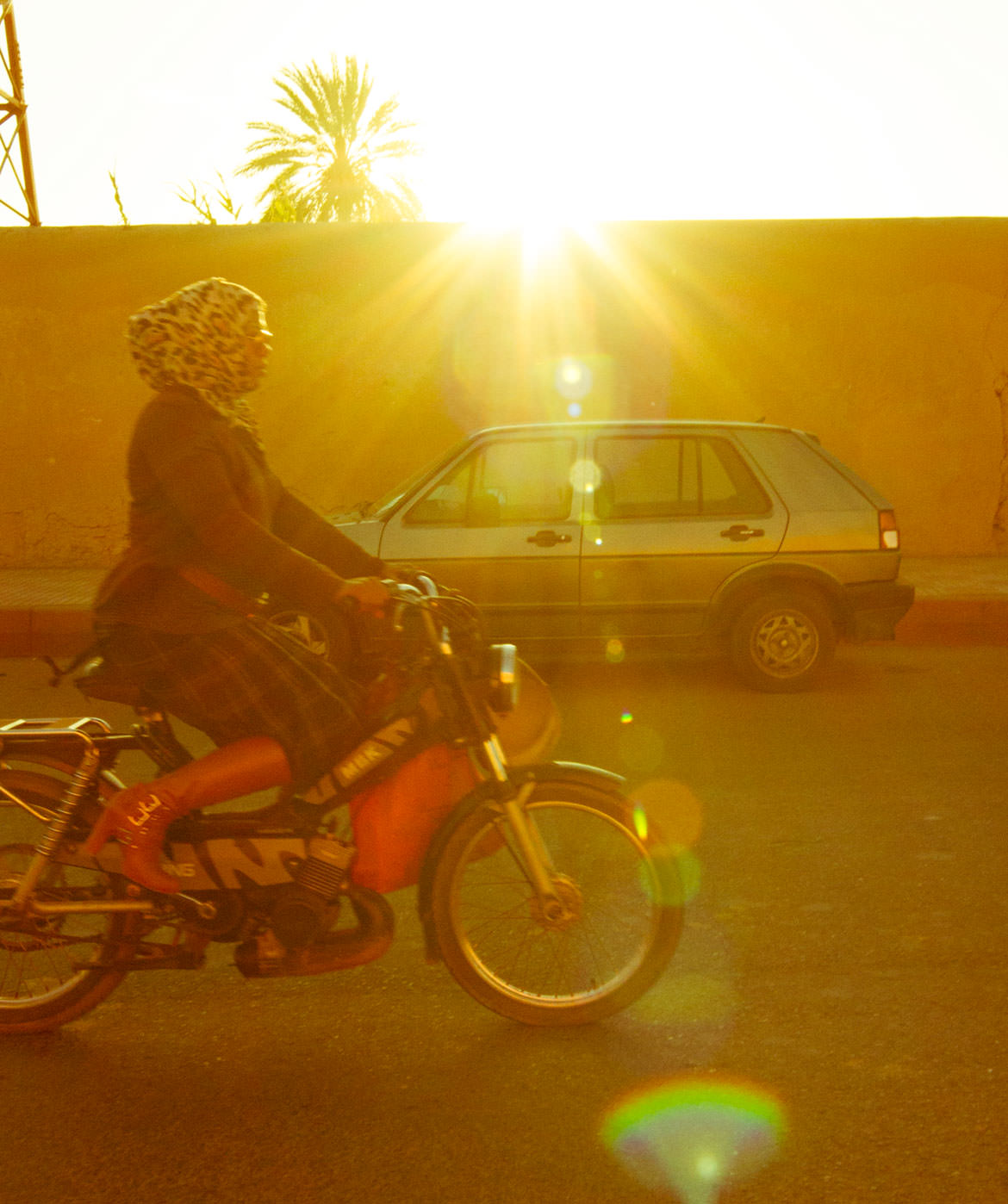 Moped Biker in Marrakech