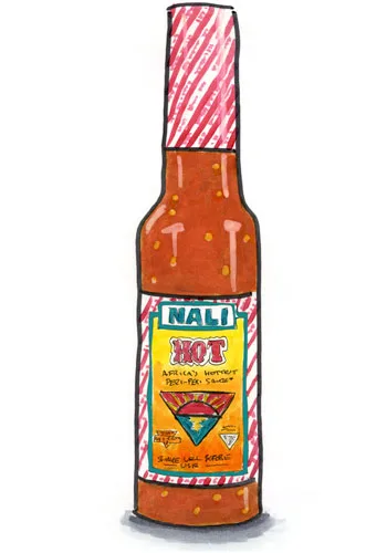 Sketch by Erik Gauger of Nali Hot Peri Peri Sauce