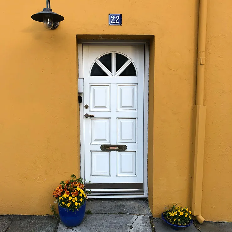 White door in Reykjavík, Iceland