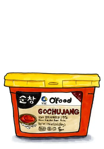 Sketch by Erik Gauger of O'Food Gochujang