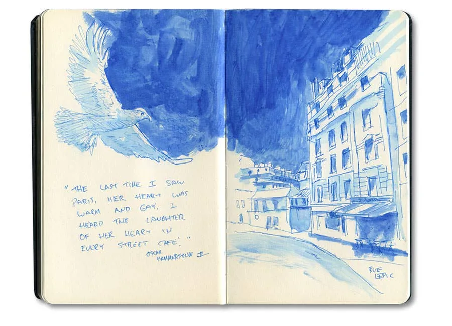 Rue Lepic Street Sketch