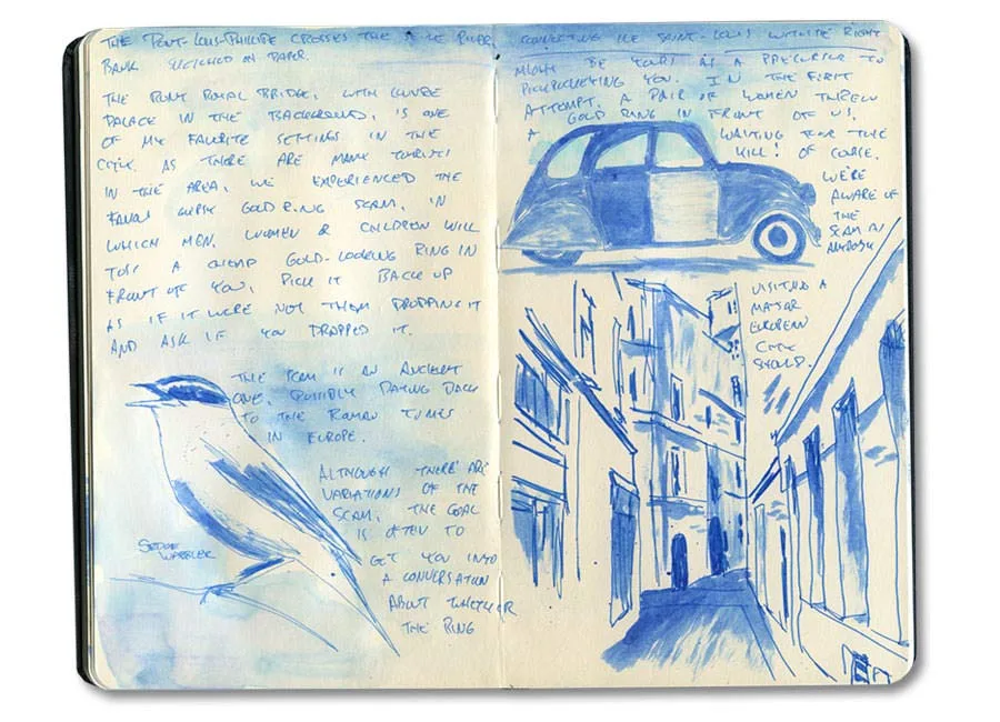 Streets in Paris Sketch