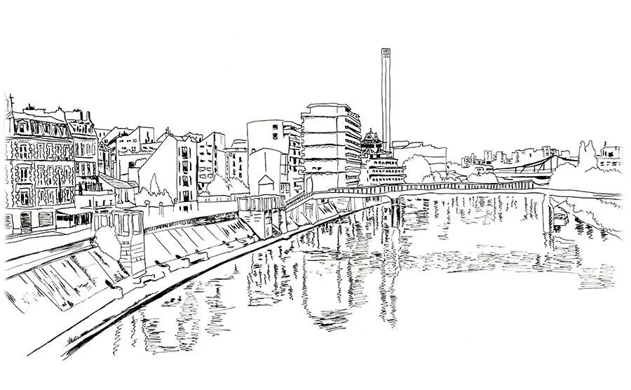 The Seine River Sketch