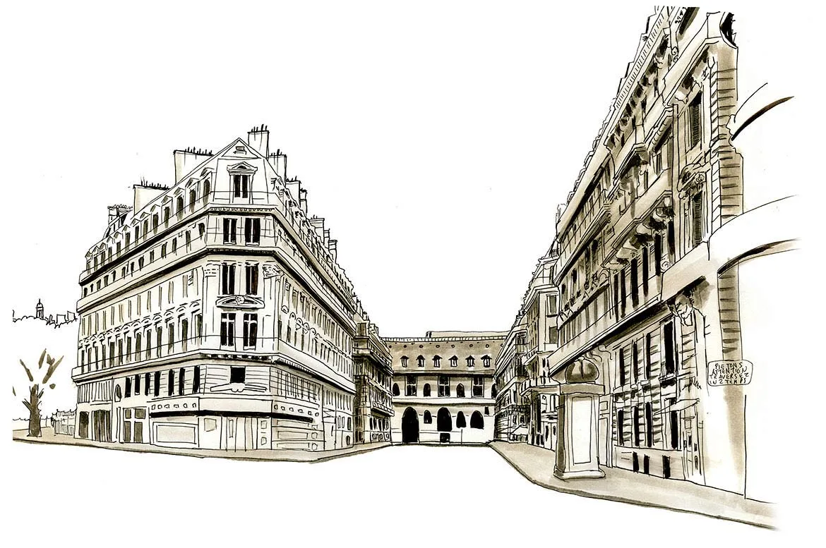 Rue de Richelieu Sketch