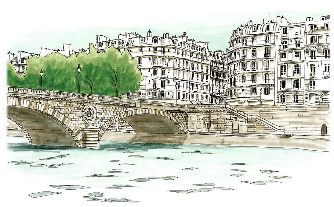 Pont Louis-Philippe Paris Sketch