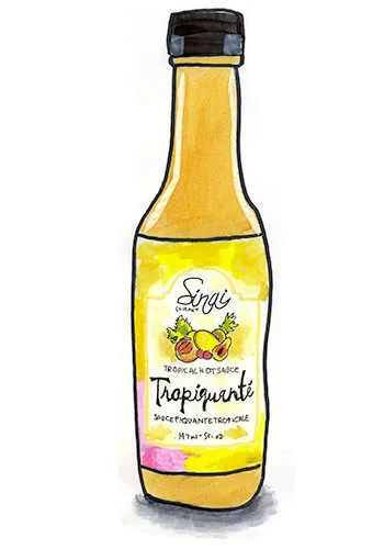 Sketch by Erik Gauger of Tropiquante Hot Sauce