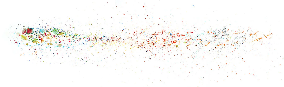Ink spatter painting of the Tahoe Tweezer, Lake Tahoe, July 31, 2013