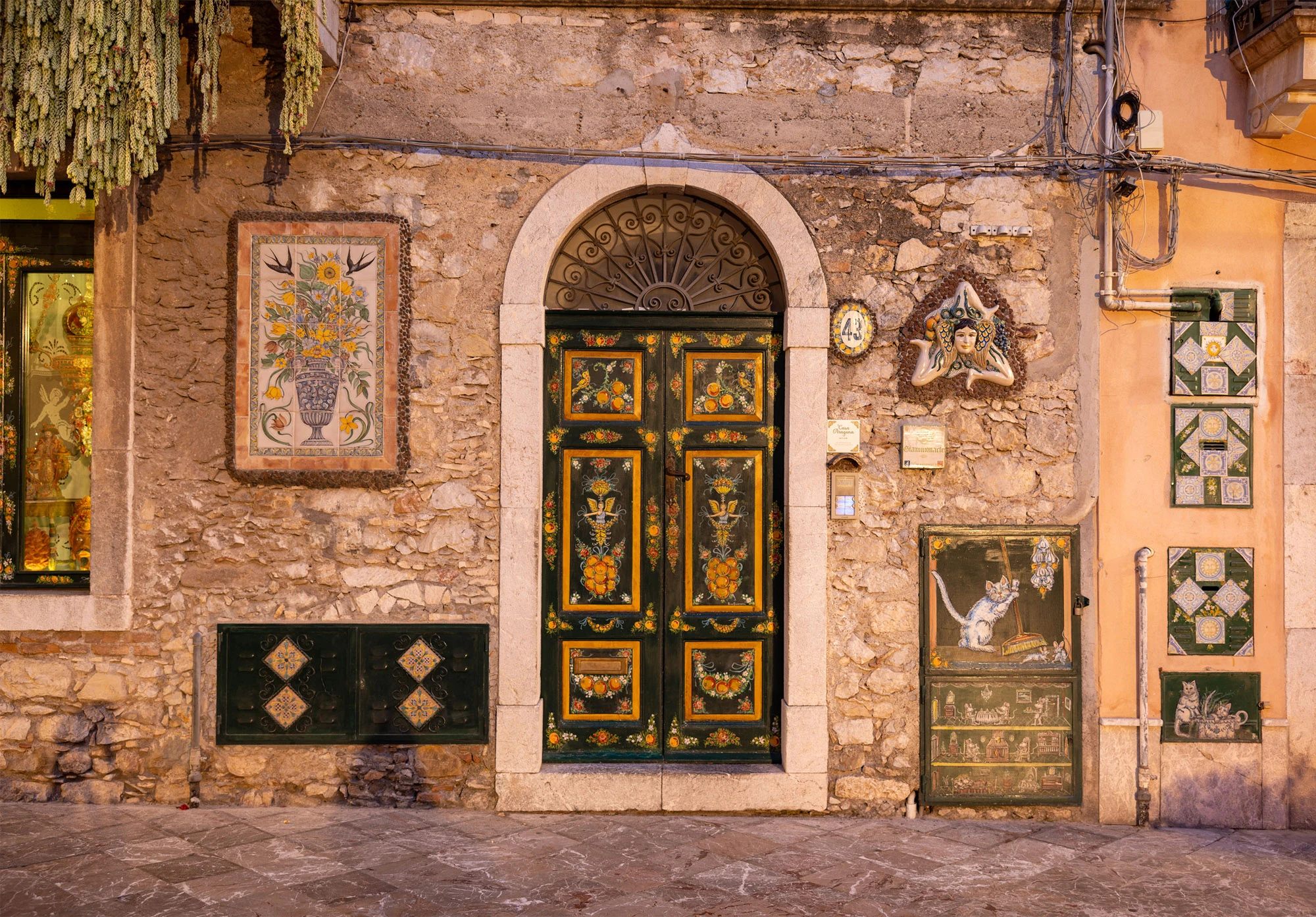 An old doorway in Taormina, Sicily.