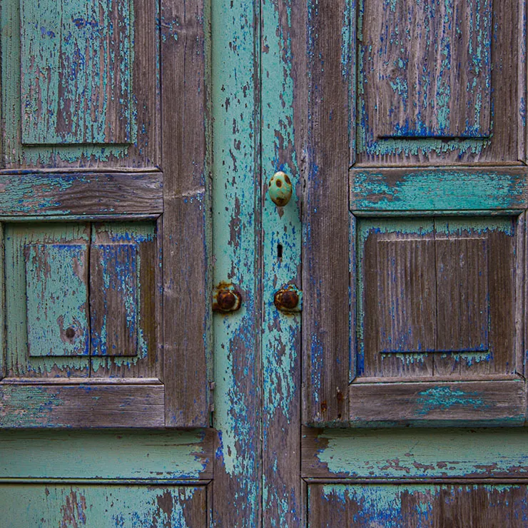 Weathered door, photographed in Trapani, Sicily