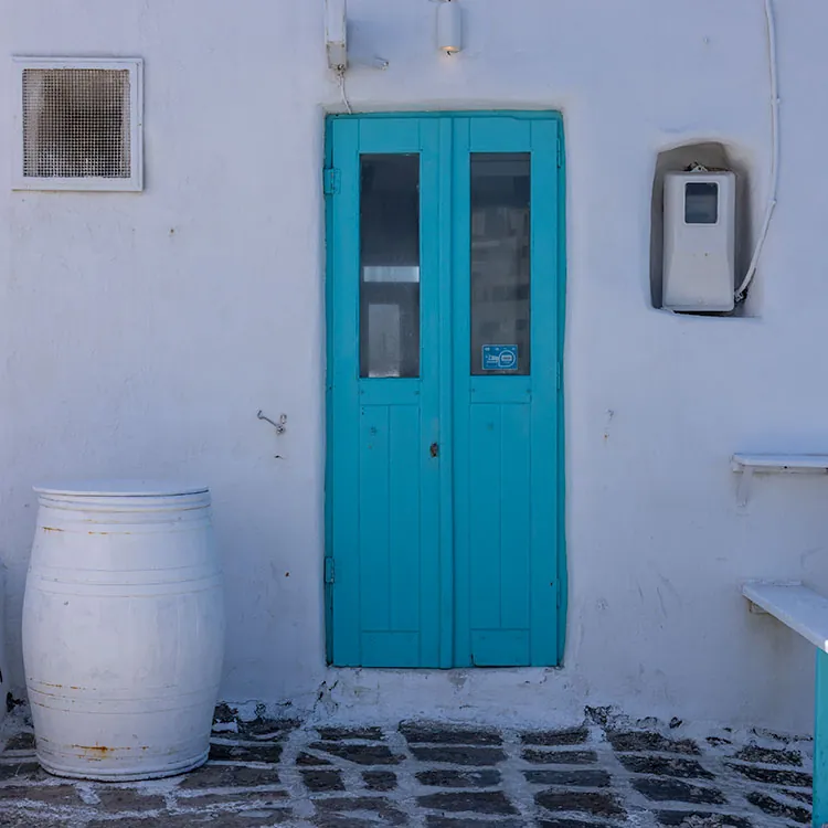 Turquoise Door in Paros