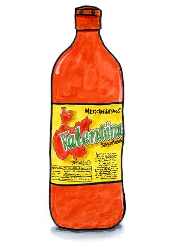 Sketch by Erik Gauger of Valentina Salsa Picante