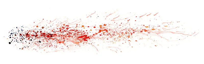 Ink spatter painting of the Ventura Bathtub Gin, Ventura, July 20, 1998